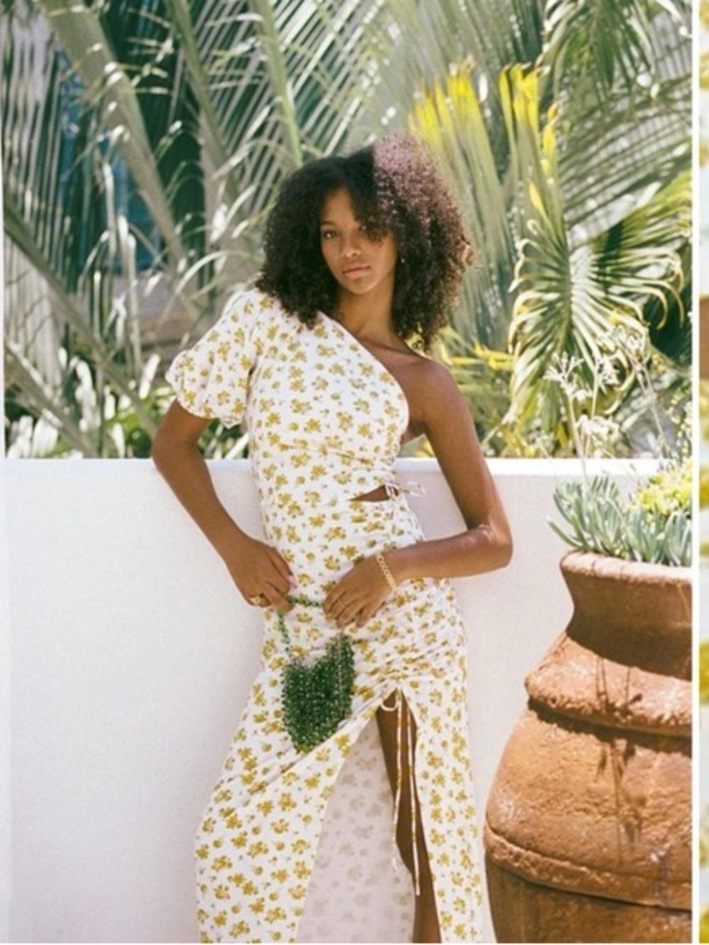 white and yellow floral Sabo Reverie Dress